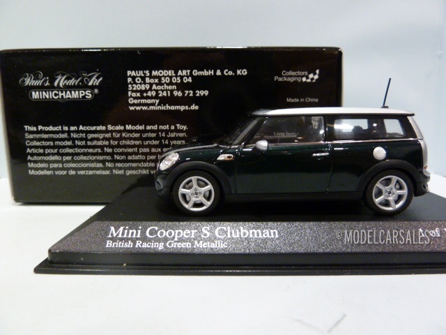 Baffle rustig aan Numeriek Mini Cooper Clubman S Green Metallic 1:43 431138670 MINICHAMPS schaalmodel  / miniatuur Te koop